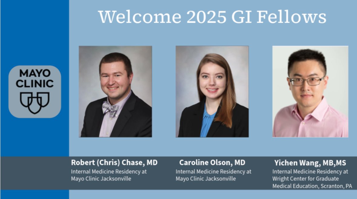 Mayo Clinic Florida Gastroenterology & Hepatology (@mayoclinicflgih) on Twitter photo The GI & Hepatology fellowship is growing!
Excited to welcome new #GIfellows in 2025 at <a href="/MayoClinicFLGIH/">Mayo Clinic Florida Gastroenterology & Hepatology</a>
Congrats to all those that participated in the match yesterday! 🎉
<a href="/ibdgijami/">Jami Kinnucan, MD, FACG, AGAF, FCCF</a> The GI & Hepatology fellowship is growing!
Excited to welcome new #GIfellows in 2025 at <a href="/MayoClinicFLGIH/">Mayo Clinic Florida Gastroenterology & Hepatology</a>
Congrats to all those that participated in the match yesterday! 🎉
<a href="/ibdgijami/">Jami Kinnucan, MD, FACG, AGAF, FCCF</a>