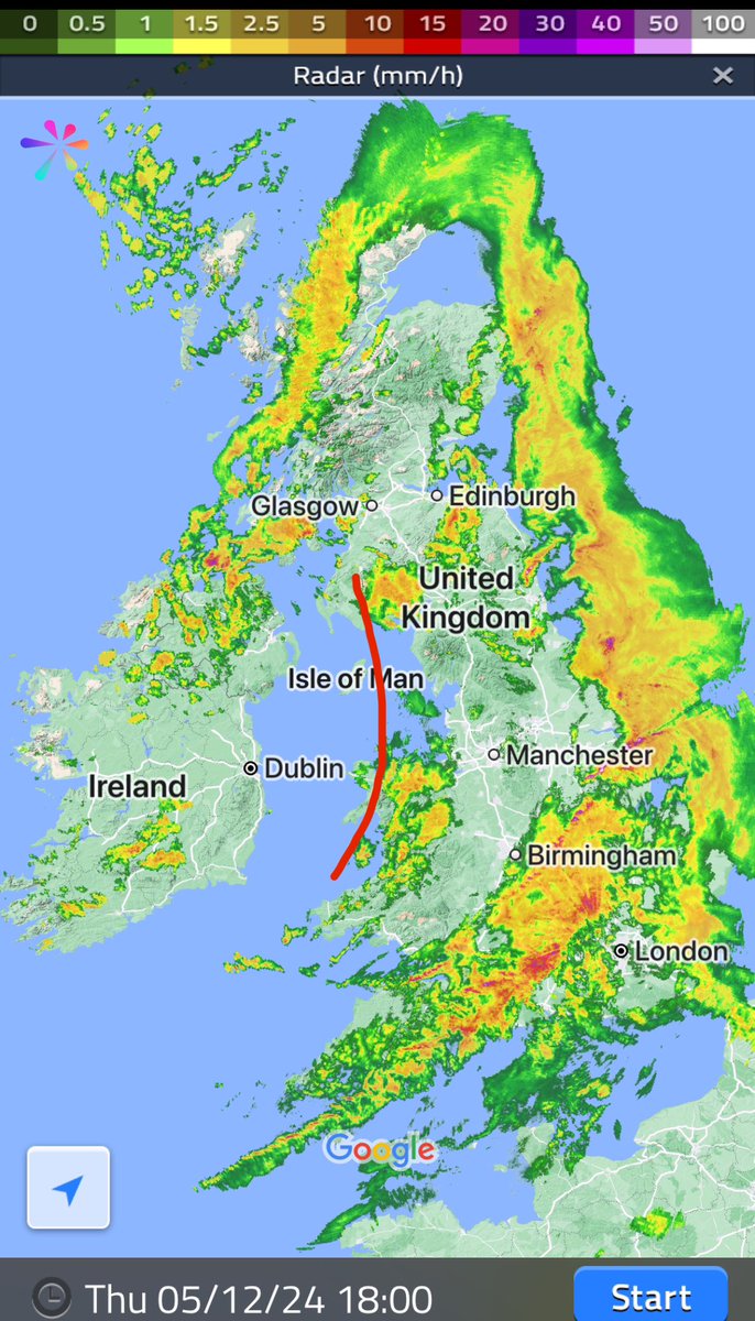 UKWX_'s tweet photo. Winds are likely to be quite strong with the passage of these showers aswell, with the back edge of the main precipitation clearing east. https://t.co/1D5nUlwegy
