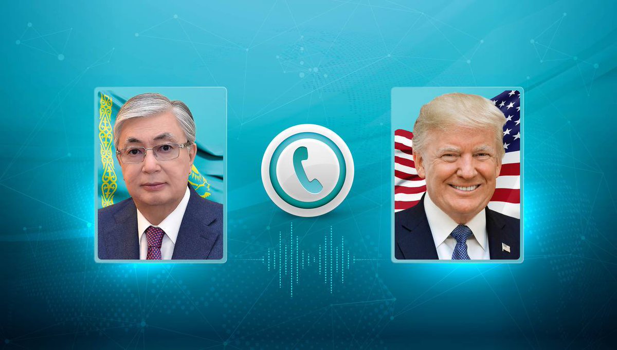 🇰🇿🇺🇸  Мемлекет басшысы АҚШ-тың сайланған Президенті Дональд Трамппен телефон арқылы сөйлесті

akorda.kz/kz/memleket-ba…

🇰🇿🇺🇸  Состоялся телефонный разговор Касым-Жомарта Токаева с избранным Президентом США Дональдом Трампом

akorda.kz/ru/sostoyalsya…

🇰🇿🇺🇸  A telephone conversation