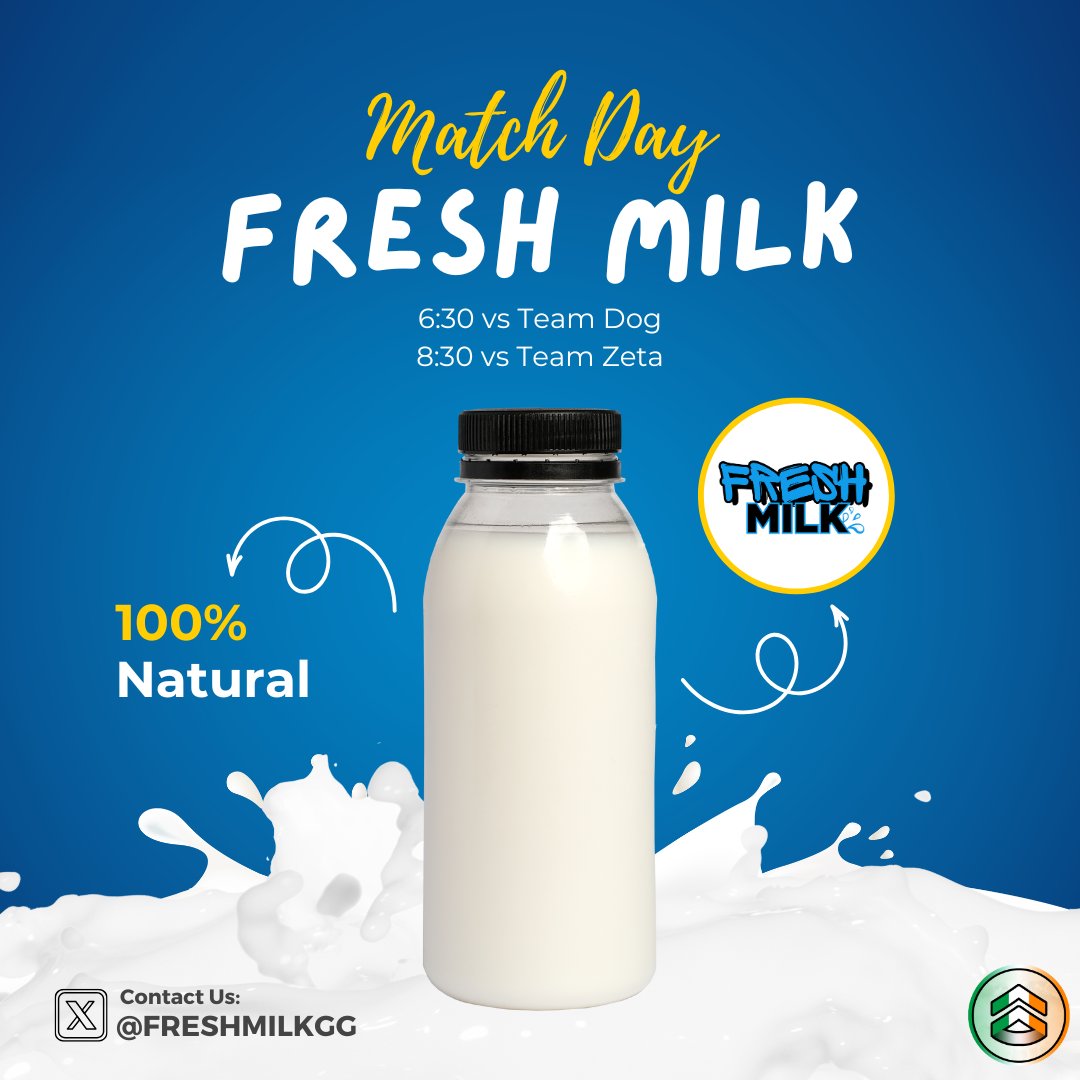 🥛 Match Day Alert 🥛

Catch us as we debut our sub Trxcky as we face off against:

- 6:30 vs Team Dog
- 8:30 vs Team Zeta

twitch.tv/d1r3ct1
twitch.tv/serex03
twitch.tv/shiassi