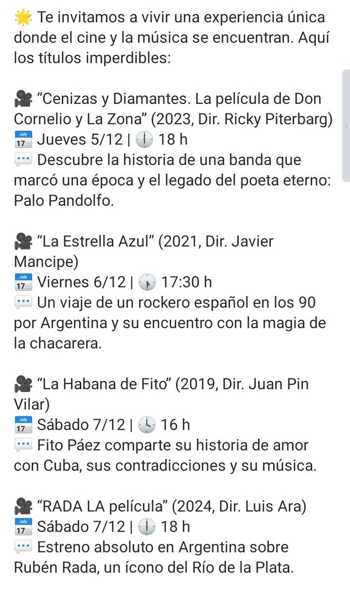 Hoy empieza una nueva edición del Festival ESCENARIO Cine + Música.
La entrada es gratuita, en el Centro Cultural Borges, Viamonte 525. Acá, toda la programación