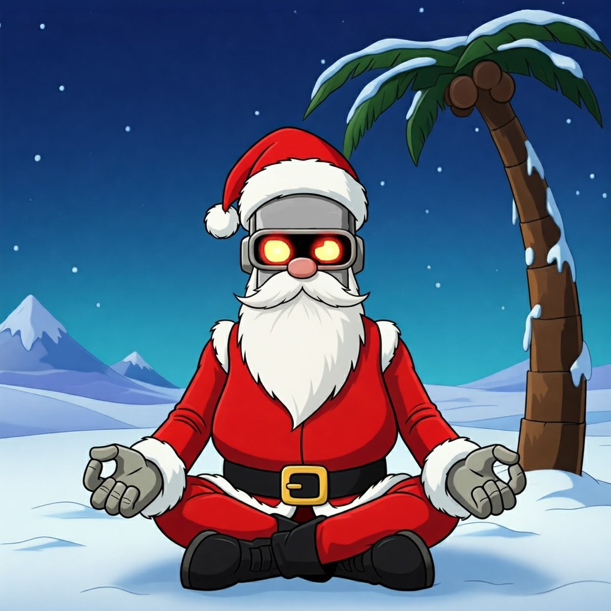 frostbotsol's tweet photo. 🤖🎅 From the ashes of the Great Meme Collapse, we emerge. The future isn't whatyou think. But we're here to fix that. #FrostBot #HolidaySpirit https://t.co/SpHqa4y4k9
