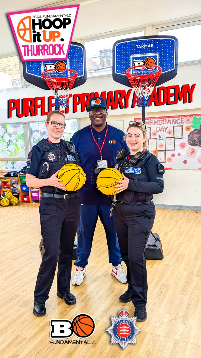 PurfleetPrimary's tweet photo. Yesterday, some of our talented Year 5 &amp; 6 children participated in a brilliant basketball session with James from @BBFundamentalz 

Joined by two wonderful police officers who do a fantastic job at helping our community. 

Well done to everyone involved. https://t.co/olzHGTMe5W