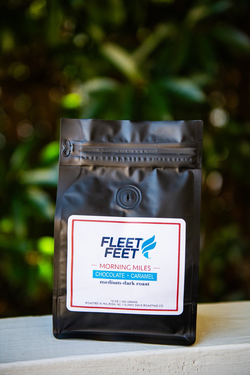 Available in store now... locally-roasted #MorningMiles coffee from Sunny Days Roasting Co. A cup of this organic, fair-trade coffee is the perfect way to start to the day.