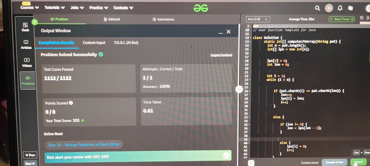 fsuleman5121's tweet photo. Daily streak: Day 17 of #gfg160, solved problem 19: palindrome
Note: solved yesterday i.e Day-17 but forgot to post it.
#gfg160 
#geekstreak2024
@geeksforgeeks https://t.co/HdBQEPPcOe