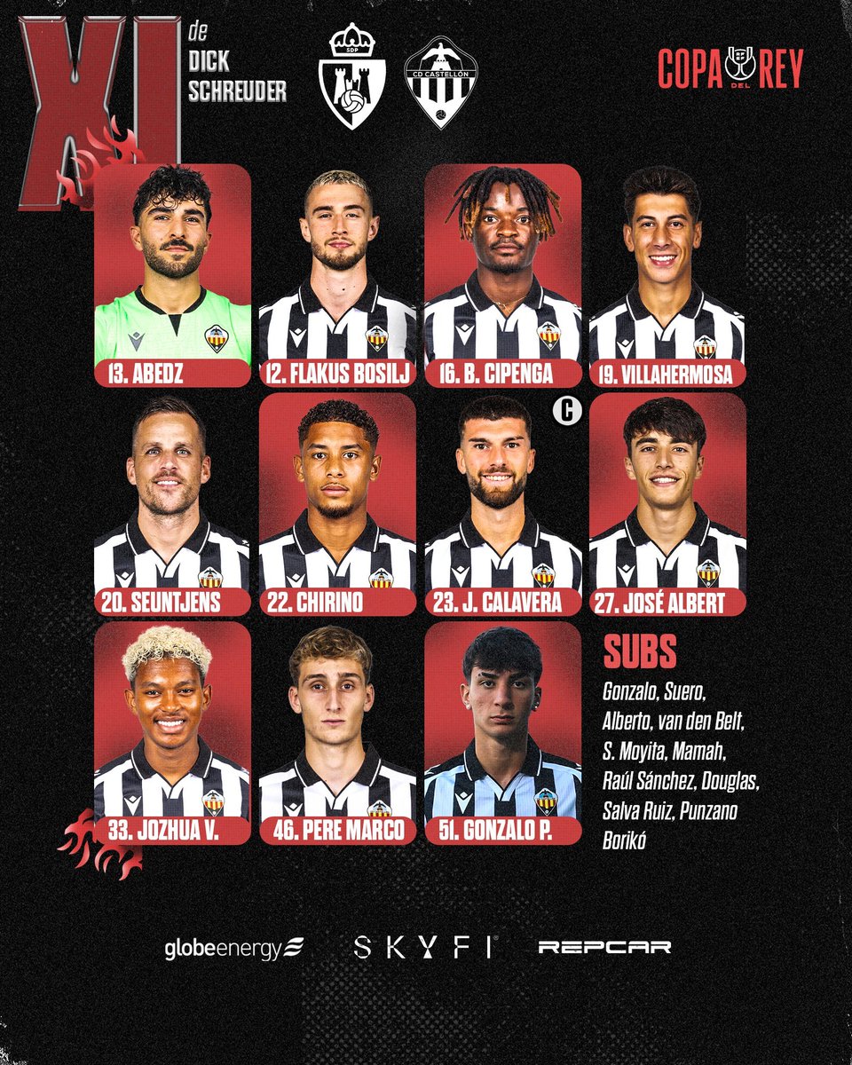 🏆 Königspokal - Runde 2️⃣

Coach Dick Schreuder schickt heute in Ponferrada folgende Startelf auf‘s Feld #PPO