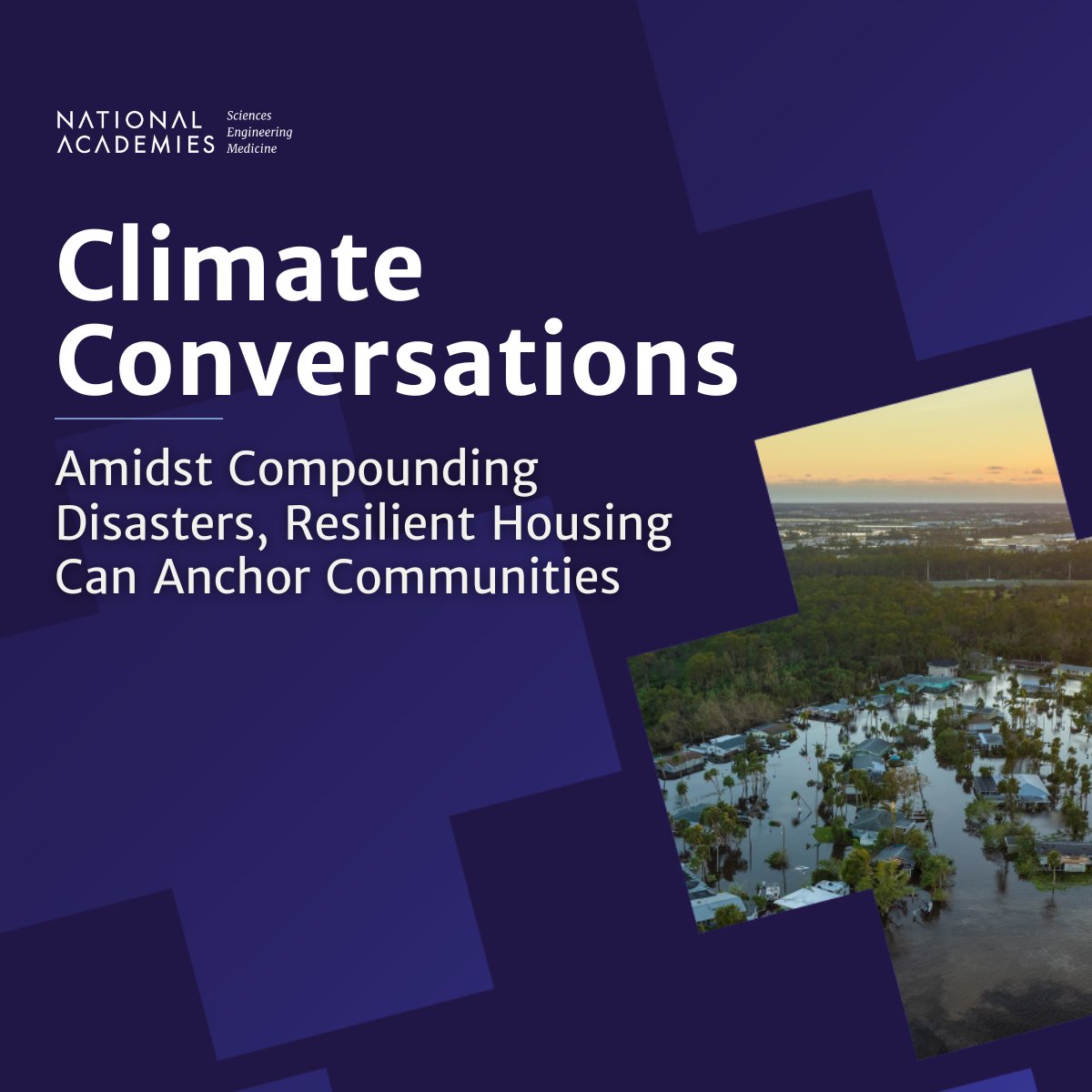 NASEM_Climate's tweet image. We held a #ClimateConversations on housing and disasters. One of the biggest takeaways we learned from our panelists was, the #ClimateCrisis is a #housing crisis.  

Read the full write-up to more about how resilient housing can anchor communities. nationalacademies.org/news/2024/12/a…