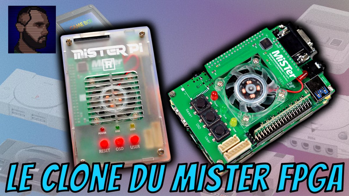 Ce soir à 21h sera disponible ma vidéo de présentation du Mister Pi, le clone du Mister FPGA de <a href="/TakiUdon_/">Taki Udon</a> 

youtu.be/8P7Y3KyHUXE
youtu.be/8P7Y3KyHUXE
youtu.be/8P7Y3KyHUXE

La cloche tout ça ... 
#MisterPi #MisterFPGA