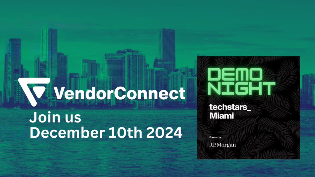 We’re thrilled to announce that <a href="/vendorconnectai/">VendorConnect</a> will be presenting at the <a href="/Techstars/">Techstars</a> Miami Demo Night on Tuesday, December 10th, 2024. 🎤 

Join us, as we celebrate the completion of our Fall Accelerator program! 🚀 

🗓️ RSVP: lnkd.in/ekKnKT8W 

See you there!
