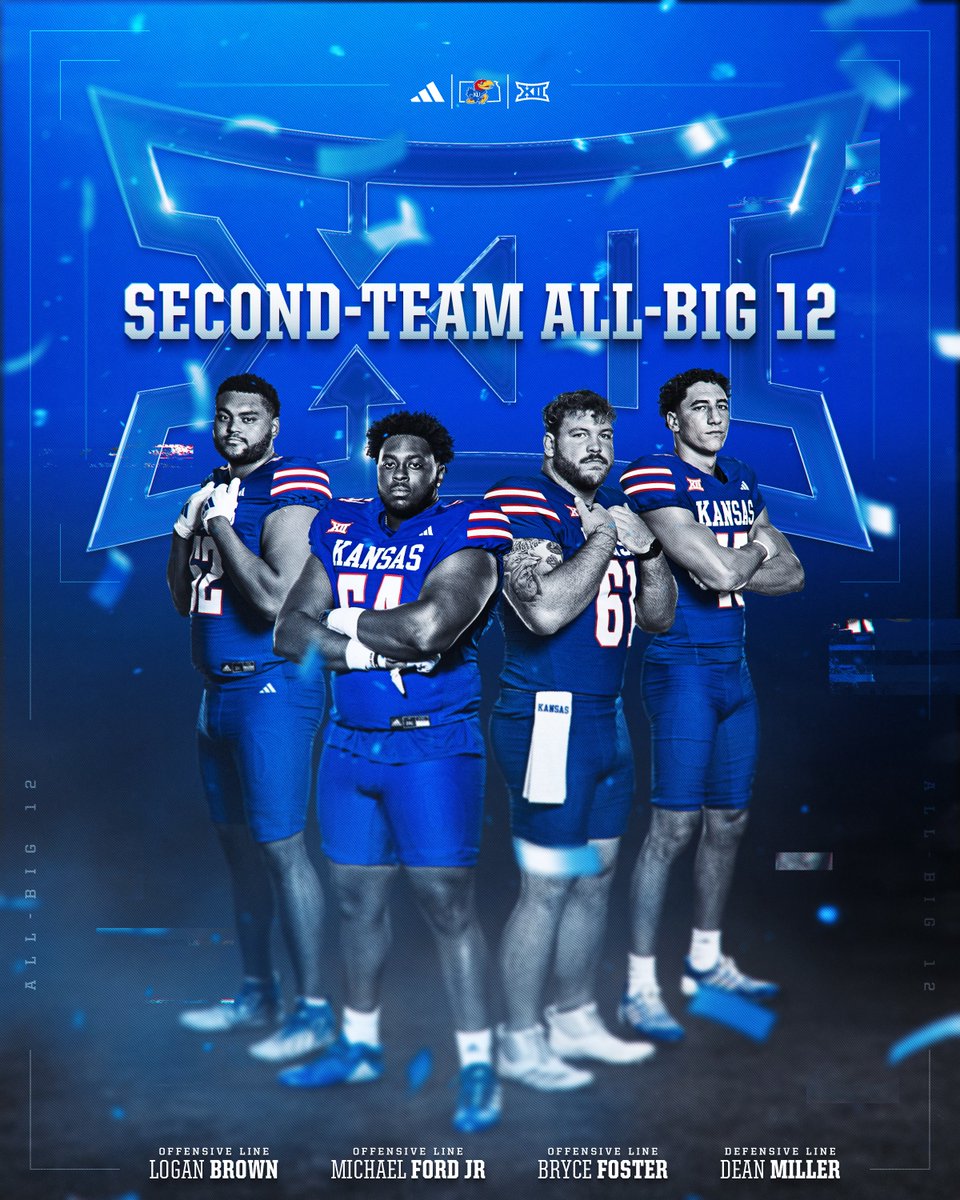 SECOND TEAM ALL-BIG 12 🔴🔵

#RockChalk x bit.ly/KUFB-AllBig12-…