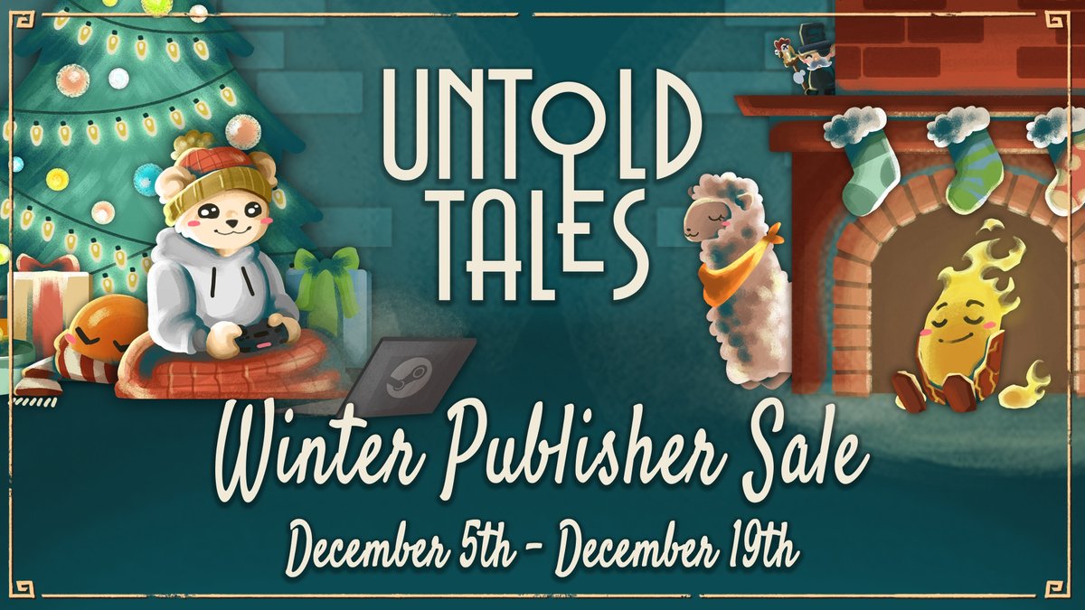 From today until December 19 we are part of the Winter Publisher Sale ❄️🎄⛸️ - a unique #steam  event organized by <a href="/UntoldTalesHQ/">Untold Tales</a> 
➡️ store.steampowered.com/publisher/unto… ⬅️

When browsing other games don't forget to examine our Steam tab and wishlist The Whims of the Gods! 🏝️

#sales