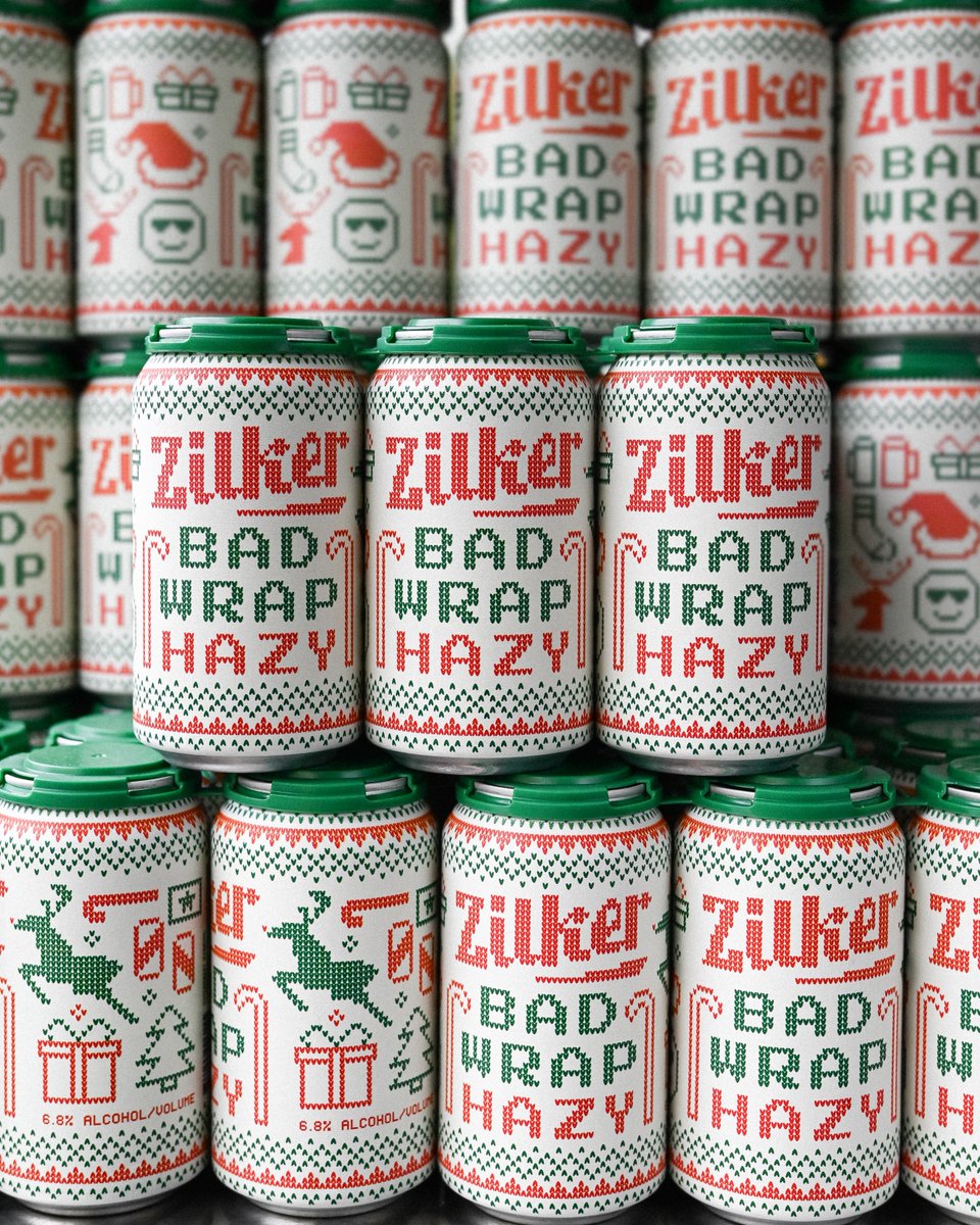 ZilkerBeer's tweet photo. 🎁Bad Wrap, Good Beer🍺Hazy IPA 6.8%
This Christmas cup of cheer is a bright, slightly sweet & refreshingly piney IPA that’ll light up your taste buds like the tree in your living room. It's crisp, fairly dry w a lingering hop sweetness. NOW AVAILABLE!
#badwrap #hazyipa #atxbeer https://t.co/Ib9xW6M3OA
