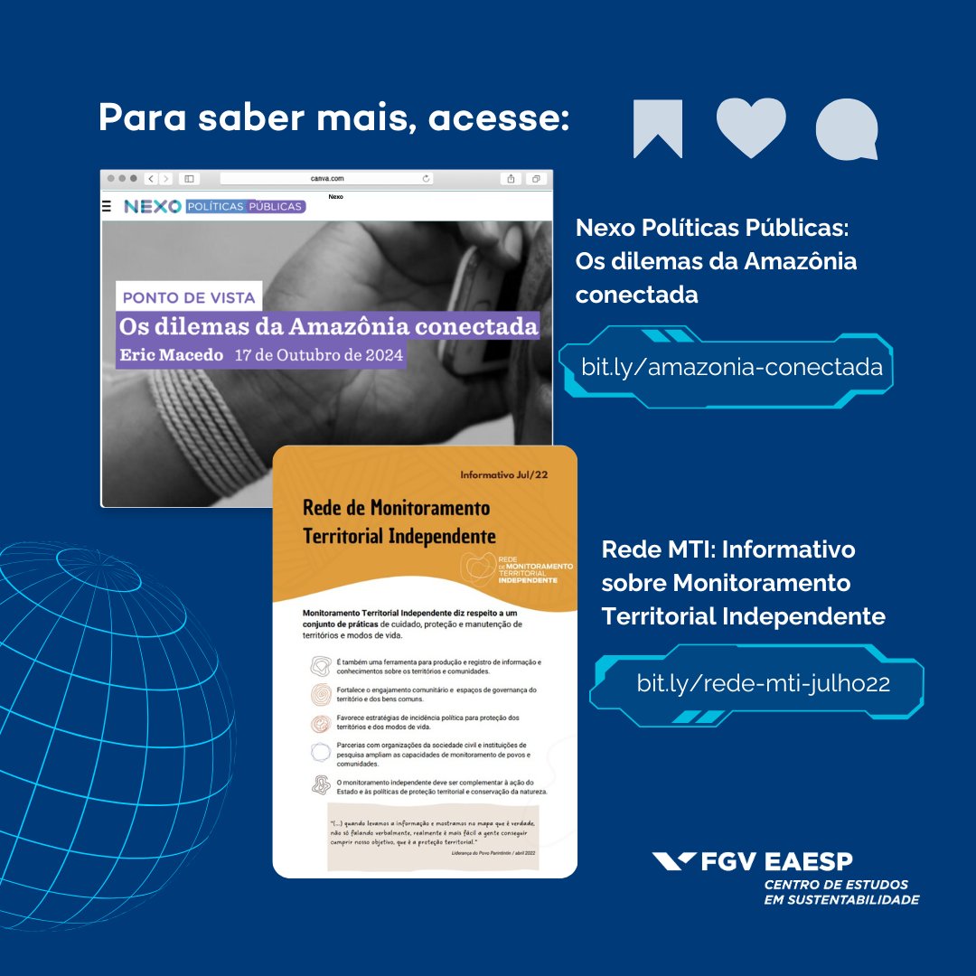 🌳📡 Monitoramento Territorial Independente e Tecnologias Digitais

📚🌎 Em novembro, a Rede MTI e o projeto Indica Tapajós contribuíram para a organização do curso de extensão “Monitoramento Territorial Independente e Tecnologias Digitais”. Confira!