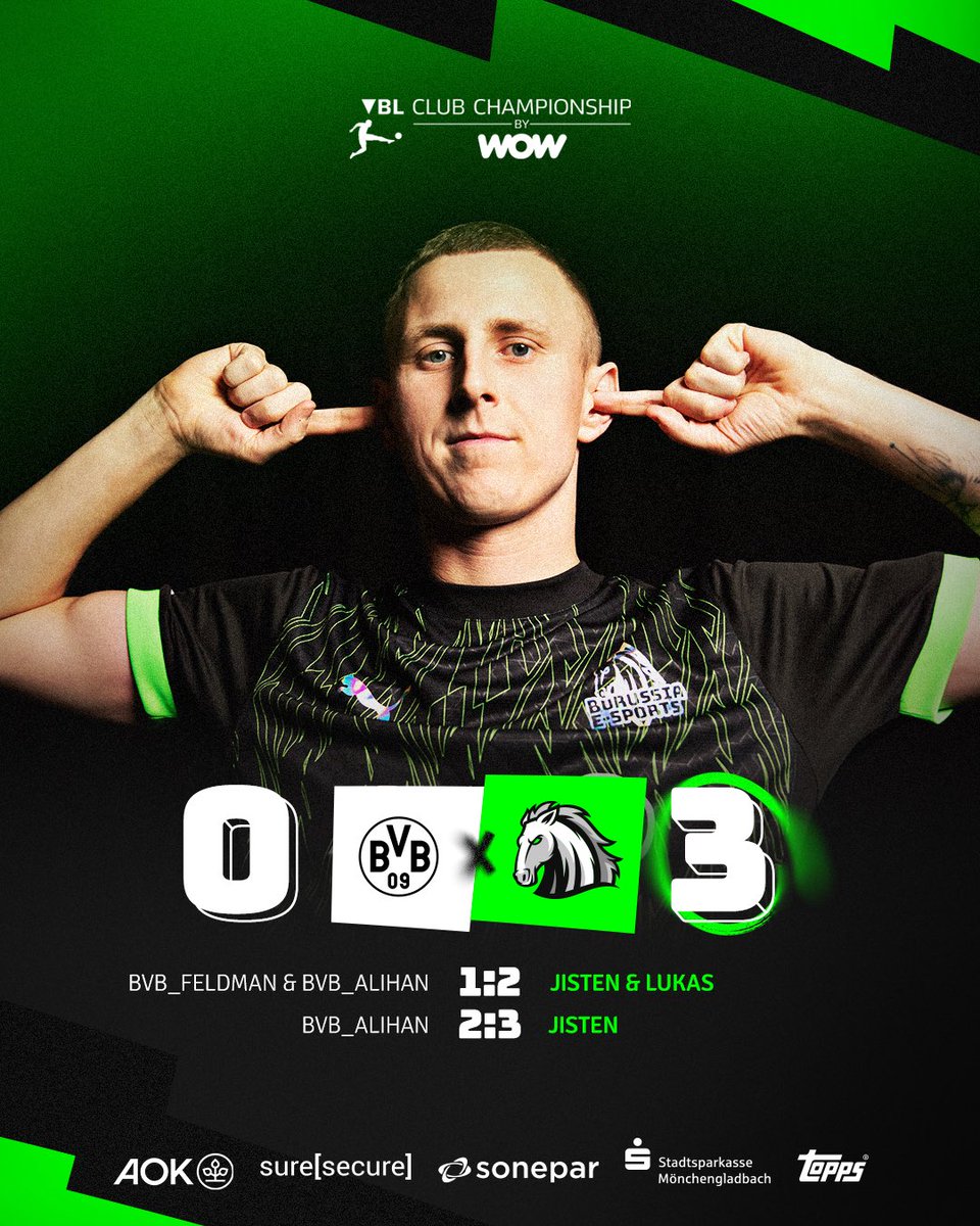 Borussia-E-Sports (@borussia_esport) on Twitter photo 𝑺𝒑𝒆𝒆𝒅𝒓𝒖𝒏! ⏱️🐎
Wir gewinnen das Auswärtsspiel gegen <a href="/BVB/">Borussia Dortmund</a> & sichern uns damit vorerst die Tabellenführung in der <a href="/vbl_official/">VBL | WOW VIRTUAL BUNDESLIGA</a> !💥
#borussia #unzähmbar #dieFohlen #vblcc #fc25 𝑺𝒑𝒆𝒆𝒅𝒓𝒖𝒏! ⏱️🐎
Wir gewinnen das Auswärtsspiel gegen <a href="/BVB/">Borussia Dortmund</a> & sichern uns damit vorerst die Tabellenführung in der <a href="/vbl_official/">VBL | WOW VIRTUAL BUNDESLIGA</a> !💥
#borussia #unzähmbar #dieFohlen #vblcc #fc25