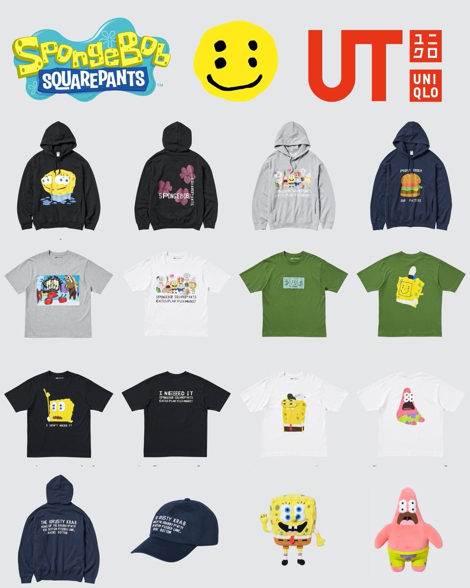 JustFreshKicks's tweet image. SpongeBob x Cactus Plant Flea Market x UNIQLO (2024) 🧽🏝️