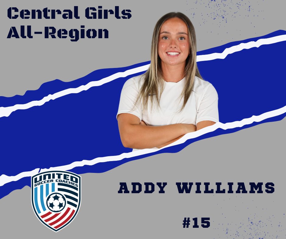 AWHS Girls Soccer (@awhssoccer) on Twitter photo Congratulations, <a href="/AddyWilliams07/">Addison Williams</a>, for being named to the <a href="/UnitedCoaches/">United Soccer Coaches</a> Central Girls All-Region Team! Congratulations, <a href="/AddyWilliams07/">Addison Williams</a>, for being named to the <a href="/UnitedCoaches/">United Soccer Coaches</a> Central Girls All-Region Team!
