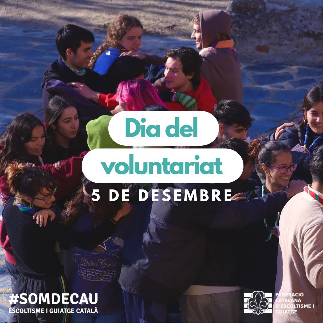 📢 Avui, 5 de desembre, des de l’Escoltisme i el Guiatge Català commemorem el Dia del Voluntariat. Un dia per reconèixer la tasca de les joves voluntàries que dediquen temps i energia a transformar el món 🌍.