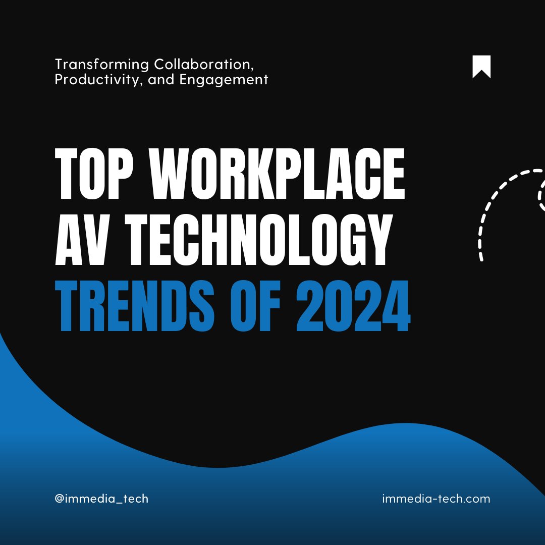 immediatech's tweet photo. 🚀 2024 is the year of workplace transformation! Discover the top AV trends shaping the way businesses collaborate and innovate.

At Immedia, we’re here to help you stay ahead with cutting-edge AV solutions. Ready to embrace the future of work? Swipe through to learn more! https://t.co/QhLxYOB6G6
