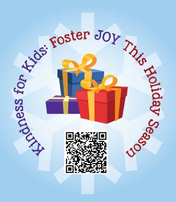 There are more than 2,000 kids live in foster care in Hamilton County? Kindness For Kids provides them with holiday gifts with your help. Here's what you do: visit the KFK Wish List. Pick a present, purchase, then it's delivered. 
Amazon Wish List: tinyurl.com/5d52z2es