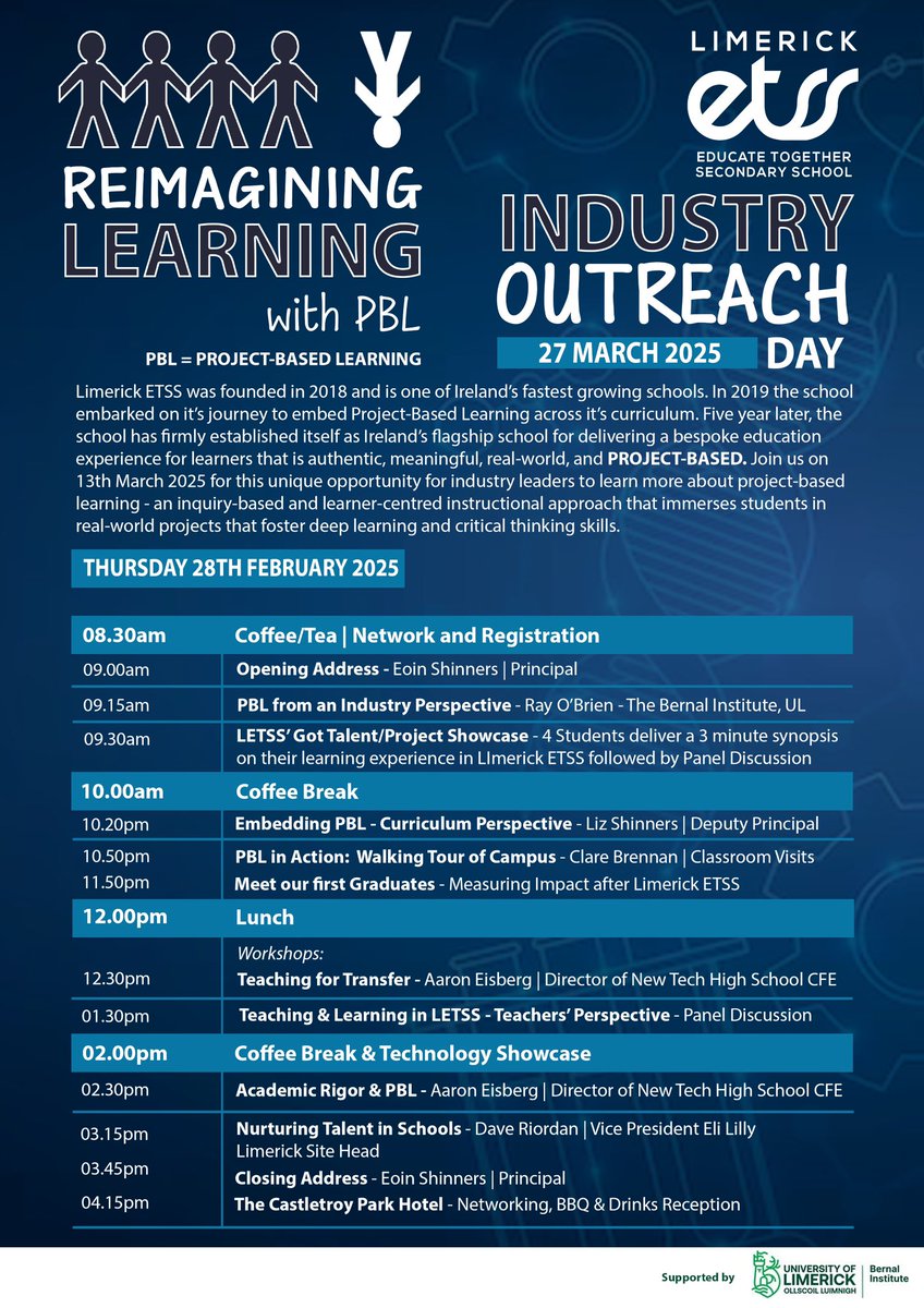 Eoin Shinners (@eoinshinners) on Twitter photo Many thanks to Limerick Chamber for the kind invitation to present about Limerick Educate Together Secondary School and Project-Based Learning. Check out our industry outreach day 'Reimagining Learning with PBL' taking place next March. <a href="/EtssLimerick/">Limerick ETSS</a> <a href="/eisbergpbl/">Aaron Eisberg</a> <a href="/LimerickChamber/">Limerick Chamber</a> Many thanks to Limerick Chamber for the kind invitation to present about Limerick Educate Together Secondary School and Project-Based Learning. Check out our industry outreach day 'Reimagining Learning with PBL' taking place next March. <a href="/EtssLimerick/">Limerick ETSS</a> <a href="/eisbergpbl/">Aaron Eisberg</a> <a href="/LimerickChamber/">Limerick Chamber</a>
