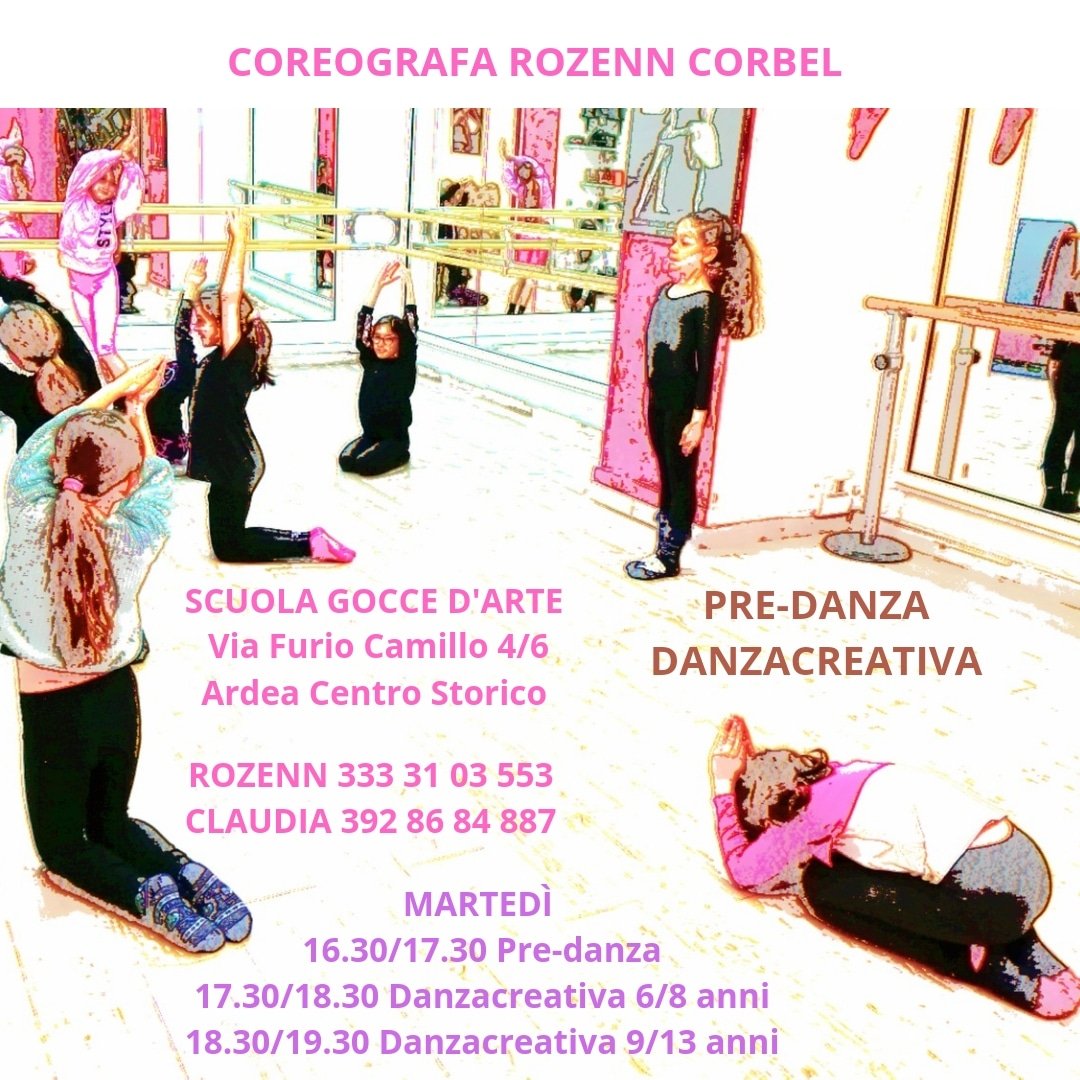 Bambini venite a fare una lezione di prova, vi aspetto ogni Martedì alla scuola Gocce D'Arte Via Furio Camillo 4/6 Centro Storico Ardea
 #Danzacreativa #predanza #bambini #movimentocreativo