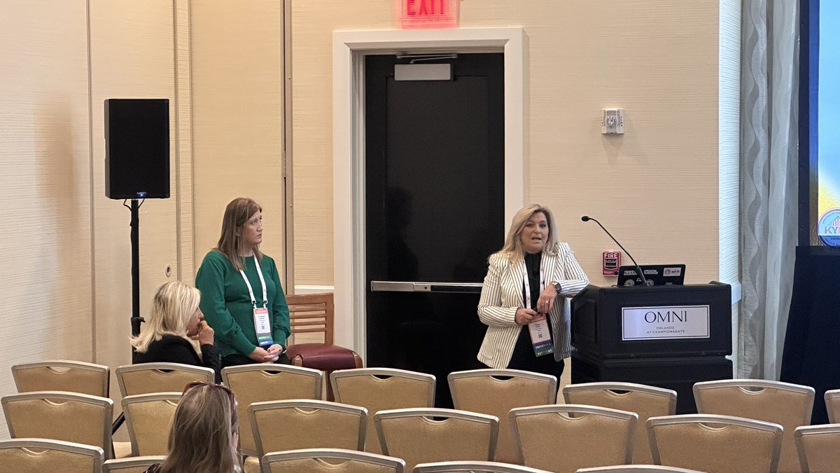 KEDC1's tweet photo. “Empowering Educational Champions”. The fight against chronic absenteeism is a journey we are embracing together!  Kudos to Dr. Rachel Holbrook, Mrs. Nancy Hutchinson, and Mrs. Trisha Carroll for leading the fabulous presentation at @AESAnetwork!  #WeAreKEDC https://t.co/w9U5cPlUXo