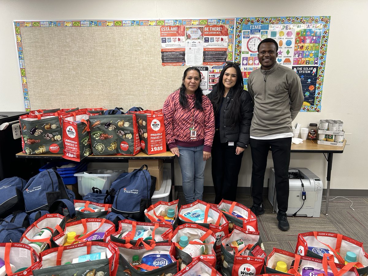 HUGE thank you to St. Mark’s Hospital, who made a generous donation to Granite Park Jr. High’s Family Center.  

The donation ensured that students and their families have access to food and hygiene supplies while school is out for Thanksgiving.