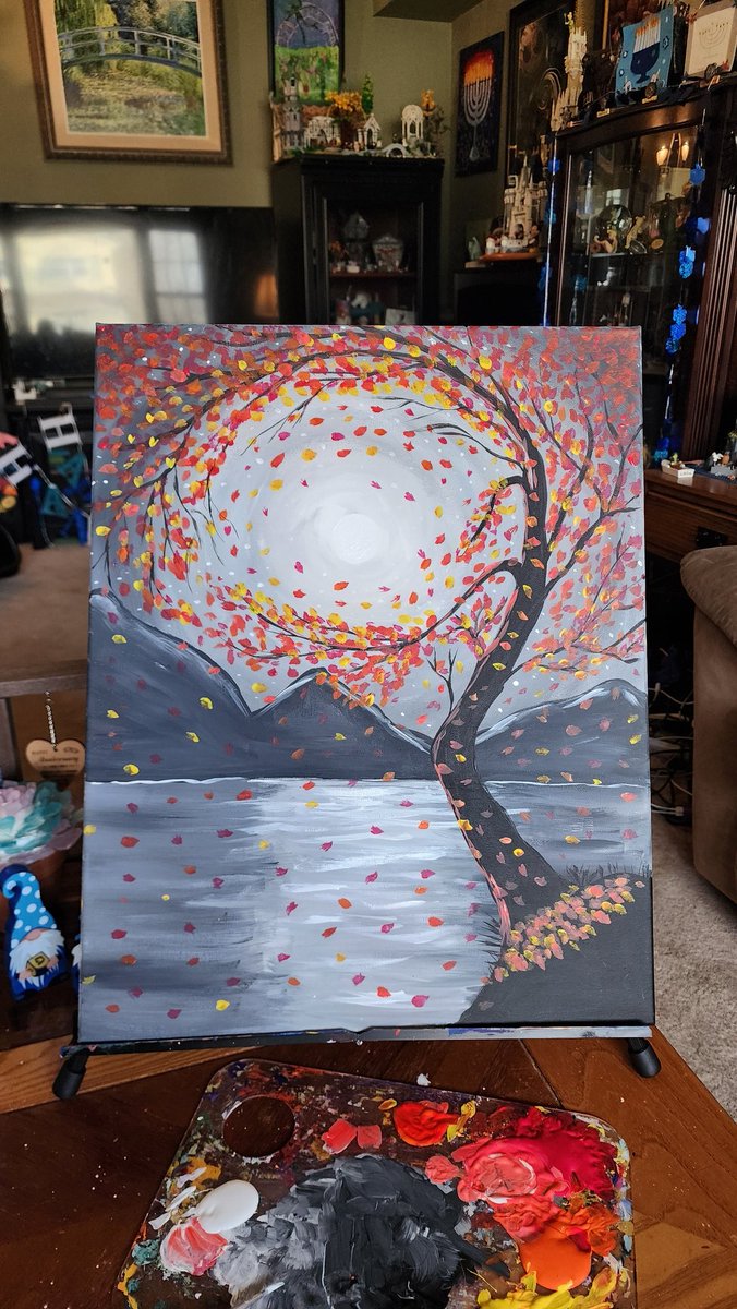 eliezrah's tweet photo. I love painting trees, and this one was so much fun! @paintingtogogh #PaintingToGogh #WhisperingWinds #Trees #PaintingTrees #PaintingIsFun🎨🖌 #Painting🎨 https://t.co/Ocw3JxcYOp