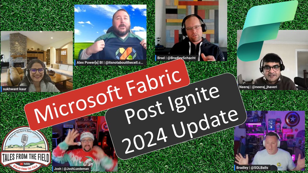 TalesftField's tweet photo. Tuesday we had the Fabric PG team Sukhwant K. @notaboutthecell @BradleySchacht talking on
#MicrosoftFabric Novemeber Monthly & #MSIgnite Update! The talk of the show was #FabricSQL.
https://t.co/OQIKSRGUs8 https://t.co/jmYXiMRp3Q