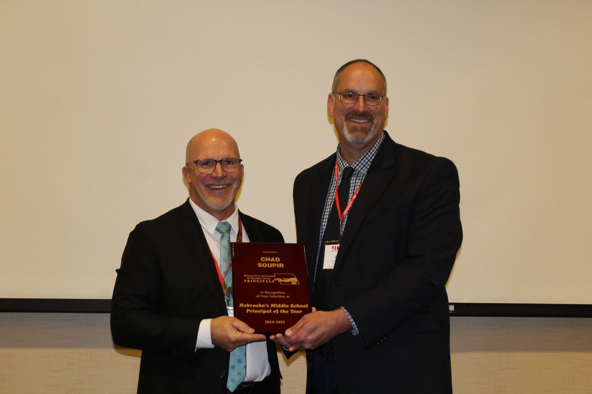 NCSAToday's tweet photo. The 2024/25 NSASSP Middle School Principal of the Year is Chad Soupir, Elkhorn Valley View Middle School.

“After working with Chad for many years, it is clear that he represents the very best in our profession,” said EPS superintendent Dr. Bary Habrock.

Congratulations, Chad! https://t.co/qNWZG4SMgx