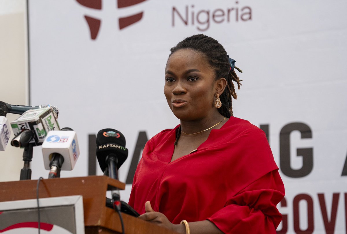 accountlabng's tweet photo. Speaking at the #IntegrityIcon Summit and Awards, Lucy James Abagi, Chief Executive Officer of @PPDC_ng, called for greater collaboration to involve more Ministries, Departments, and Agencies (MDAs) in strengthening #transparency and #accountability.
She urged government institutions to open their doors to citizens- enabling dialogue that builds trust and improves governance.