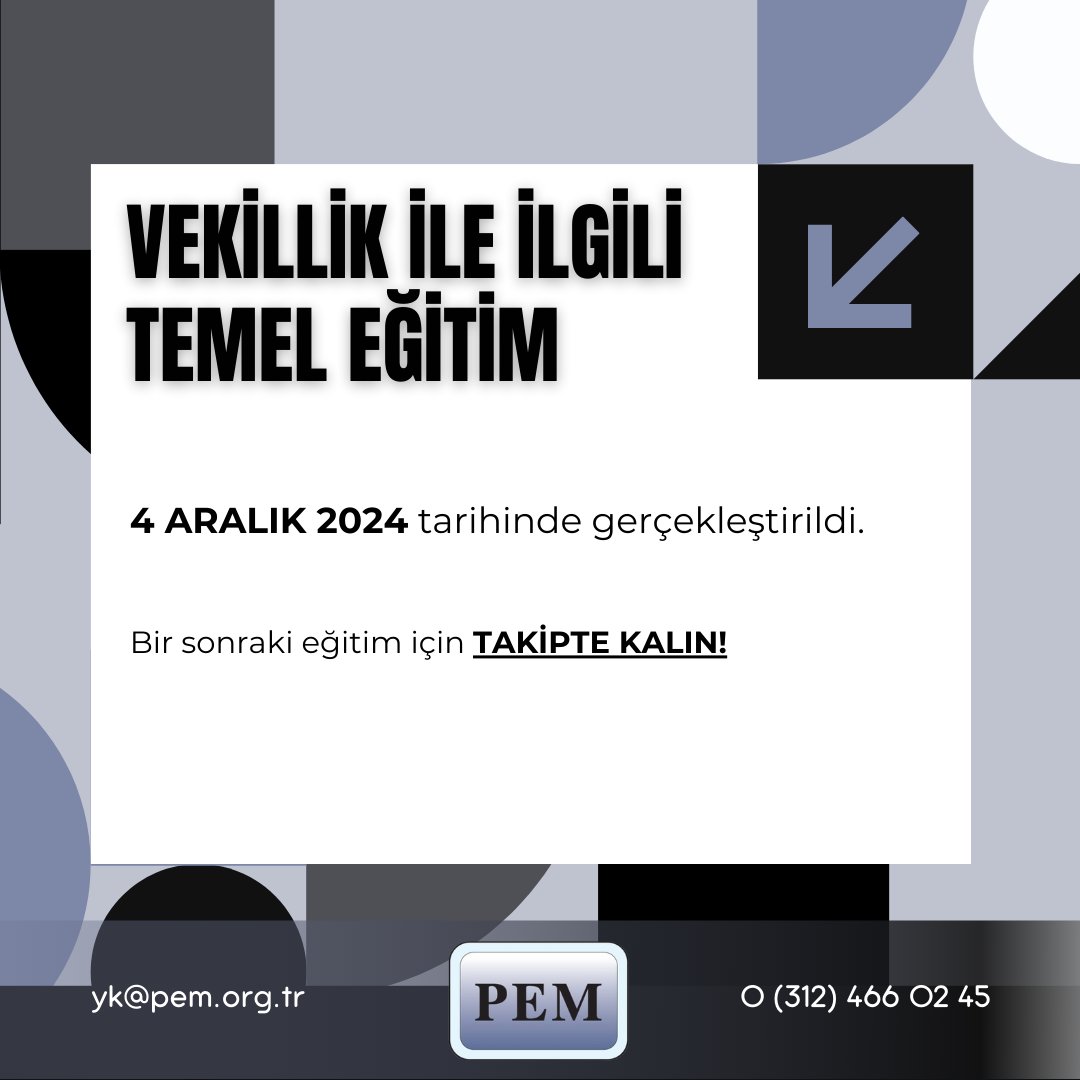 pemdernek's tweet photo. ➡️ Patent ve Marka Vekili kimdir?
➡️ Vekiller Türk Patent nezdindeki işlemleri dışında ne tür hizmetler verebilirler?
➡️ Patent ve Marka Vekili/Avukat görev tanımları, kesişen noktalar ve farklılıklar nelerdir? gibi soruların cevaplandığı eğitim 4 Aralık 2024'te gerçekleştirildi https://t.co/sg5ebynGhw