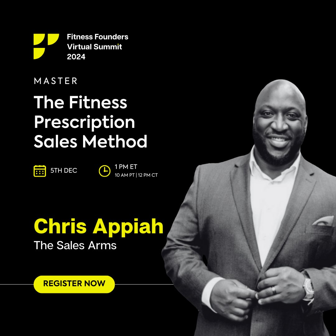 kenko_ai's tweet photo. Chris Appiah is one of the best guys to learn sales from as a fitness studio owner. 

Do you need to be more confident about pitching your business to prospective clients? Chris is your best shot at overcoming that fear. Join now to hear him live and ask him your questions! https://t.co/EUItptSrX6