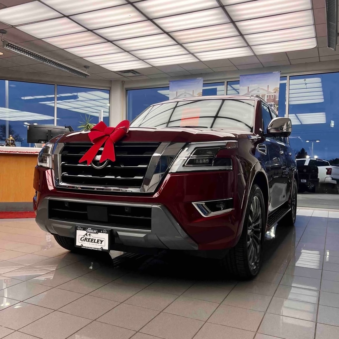 GreeleyNissan's tweet photo. Are you feeling festive yet?! Let us help you pick out the perfect sleigh to ride through winter! 

#nissan #nissanusa #nissannation #nissanarmada #newcar #suv #greeley #greeleyco #greeleycolorado https://t.co/obedpoIRmx