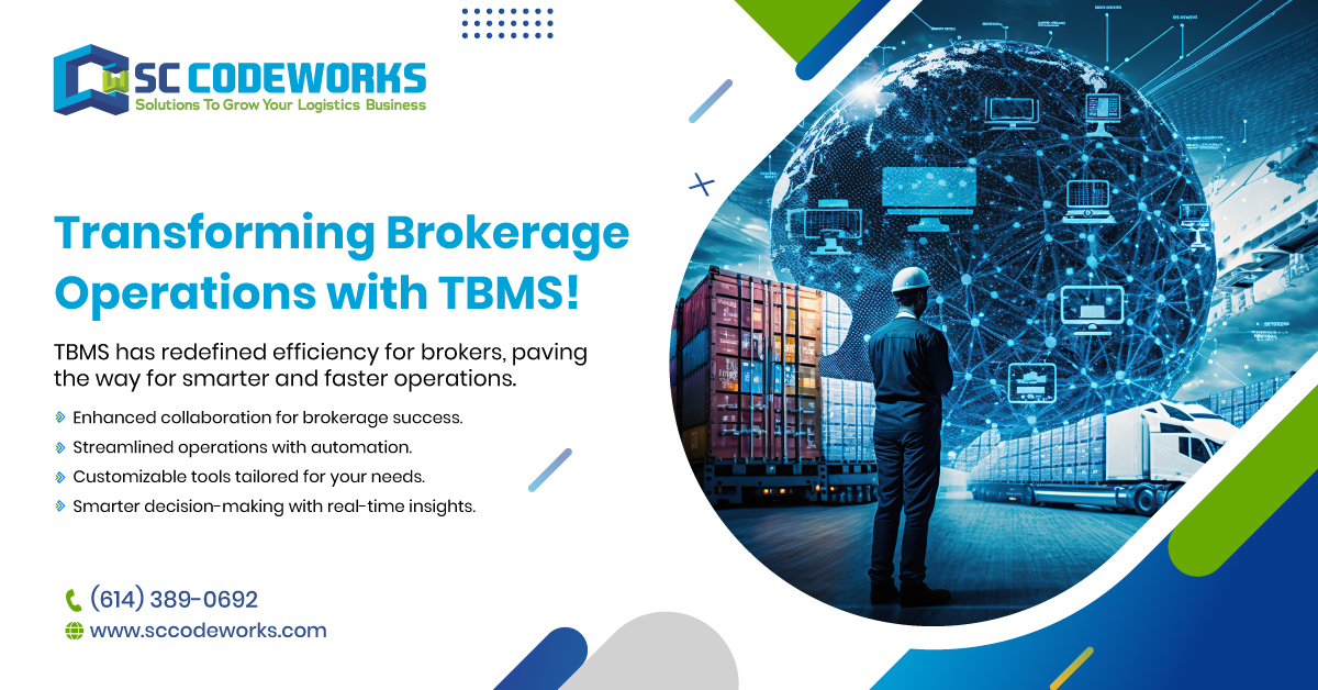 SCCodeworks's tweet image. Struggling with outdated brokerage systems? SC Codeworks’ TBMS is here to change the game! From automation to real-time insights, we’re empowering brokers to succeed.
Learn more: sccodeworks.com/tbms-revolutio…
#Brokerage #SCCodeworks #Automation #BusinessGrowth #Brokerage