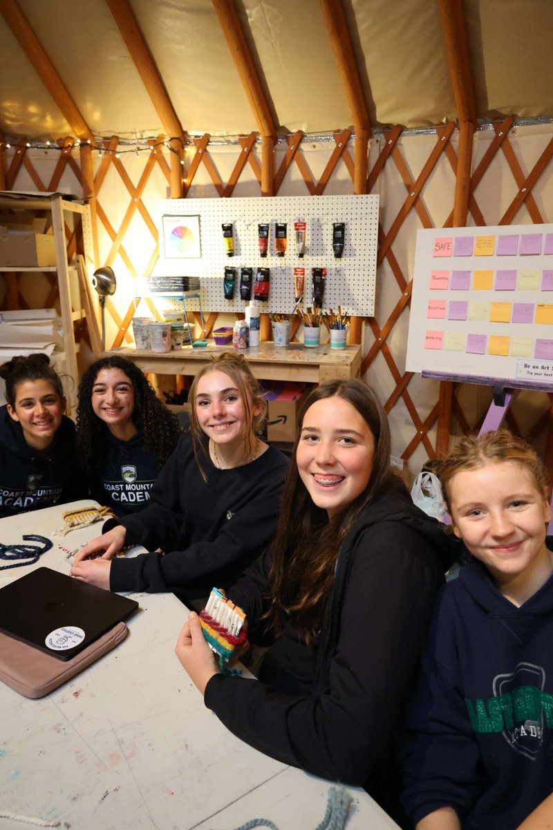 CoastMtnAcademy's tweet image. Grade 9 class students had the incredible opportunity to participate in a hands-on traditional weaving workshop with Spelexilh Anjeanette (Angie) Dawson of the Sḵwx̱wú7mesh Úxwumixw.
Thank you Angie for sharing your deep knowledge and skills. #culturallearning #traditionalarts
