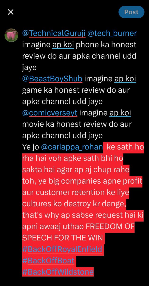 VedX27's tweet photo. @TechnicalGuruji
@tech_burner
@comicverseyt
@BeastBoyShub
#BackOffRoyalEnfield
#BackOffBoat
#BackOffWildstone https://t.co/jdGvnepqit