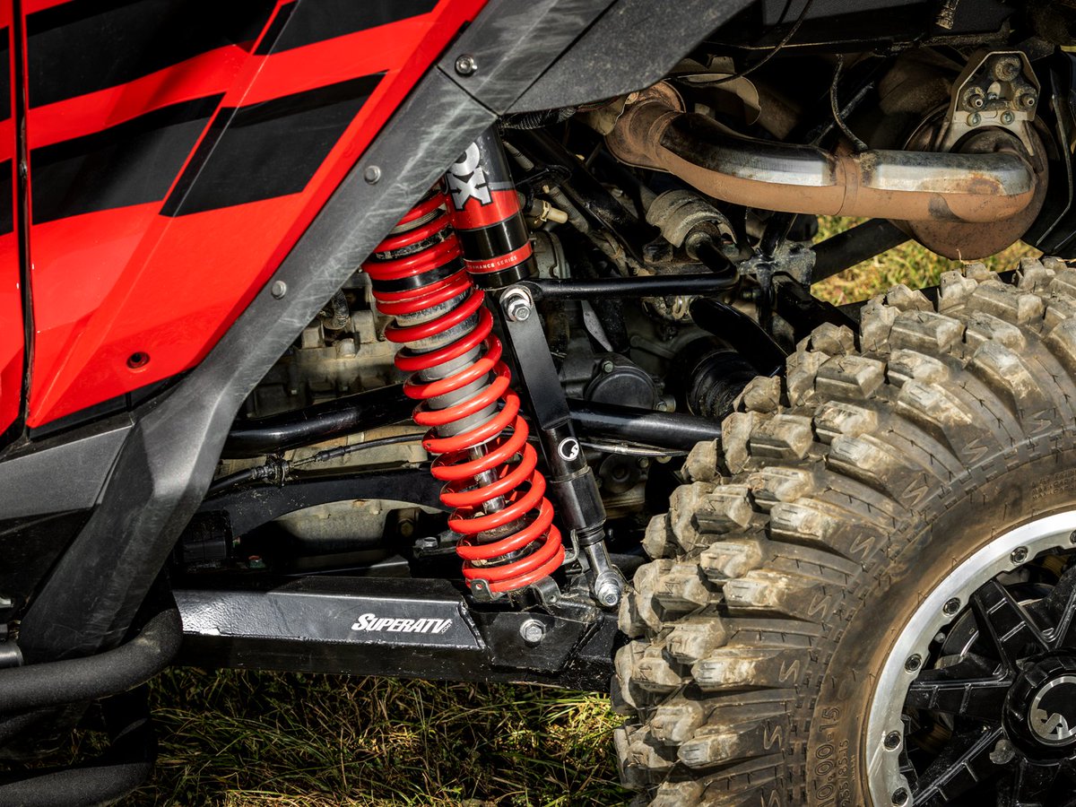 superatvtweet's tweet photo. π¨ You like to cruise through winding trails and over whoops. But when you put the pedal down, you can lose control fast. Keep your #UTV in contact with the ground and get better control with #SuperATVβs #Honda #TalonR Sway Bar Shock. It replaces a sway bar link with a shock-absorbing link that allows your suspension to articulate better. It lets you corner hard without rolling your Talon. ππ