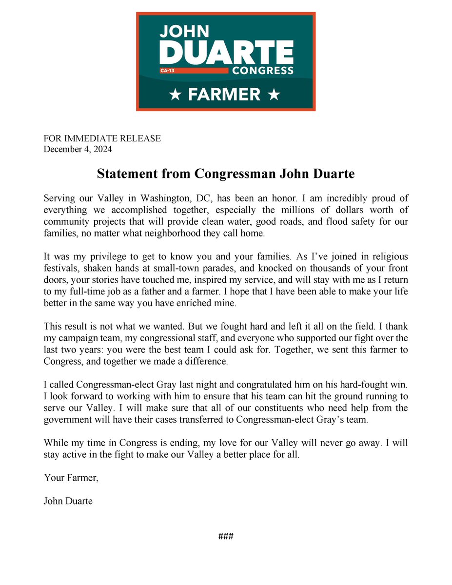 John Duarte tweet media