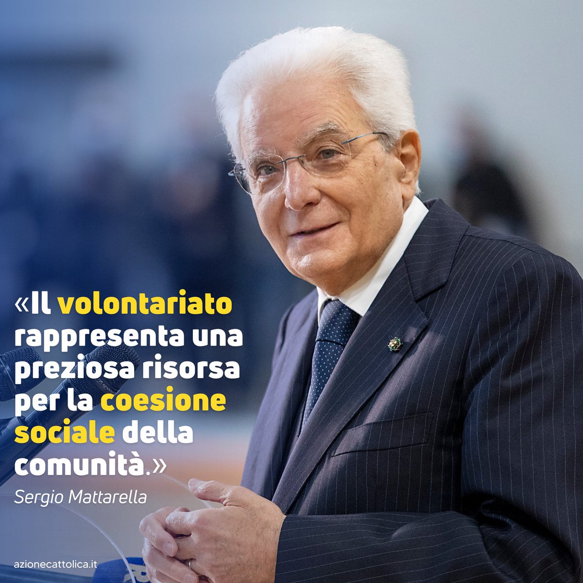 AC1868's tweet photo. Giornata internazionale del #Volontariato
​
Grazie a tutti i soci Ac, impegnati ogni giorno nel tessuto sociale delle proprie comunità!
​
“Il volontariato è generosa espressione dei doveri inderogabili di solidarietà economica e sociale sanciti dalla Costituzione”
​
💬 Mattarella https://t.co/izXRDOowt5