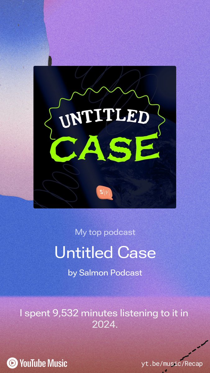 mintydaisyy's tweet image. ปีนี้ย้ายมาฟังใน youtube เป็นหลัก 🥹 #UntitledCase #SalmonPodcast
Check out my 2024 #YouTubeMusicRecap! Explore yours at yt.be/music/Recap