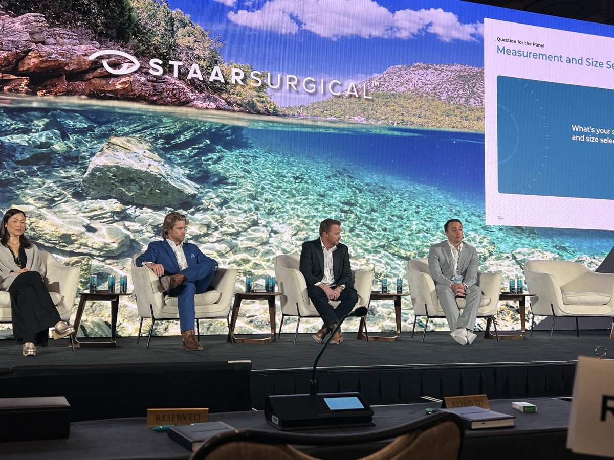 KuglerVision's tweet image. #KuglerVision is proud to have refractive surgeons who are leading the way in the industry! Our own Drew Dickson, MD (pictured at far right) was recently a panelist for the 2024 North America STAAR Surgeon Summit in CA. #EVOICL #visioncorrection #modernvisionaries