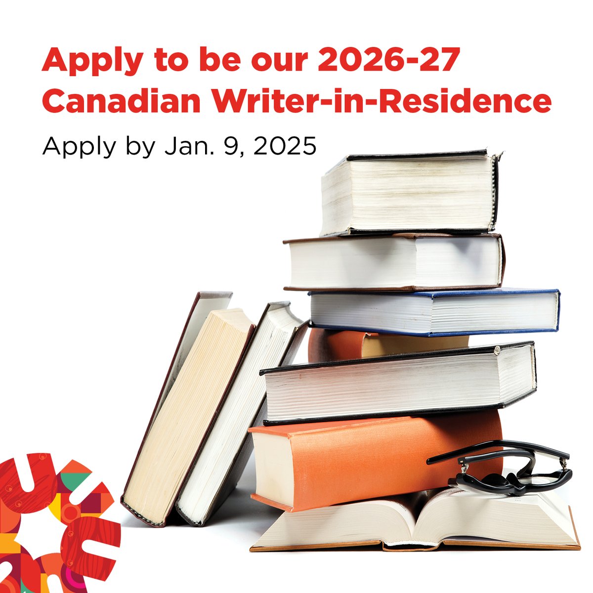 Calgary Distinguished Writers Program (@cdwp_ucalgary) on Twitter photo Do you have what it takes to be the next Canadian Writer-in-Residence? For more than 30 years, the Calgary Distinguished Writers Program has championed emerging Canadian talent. Apply by January 9, 2025. Detail: bit.ly/3BrVu98 Do you have what it takes to be the next Canadian Writer-in-Residence? For more than 30 years, the Calgary Distinguished Writers Program has championed emerging Canadian talent. Apply by January 9, 2025. Detail: bit.ly/3BrVu98