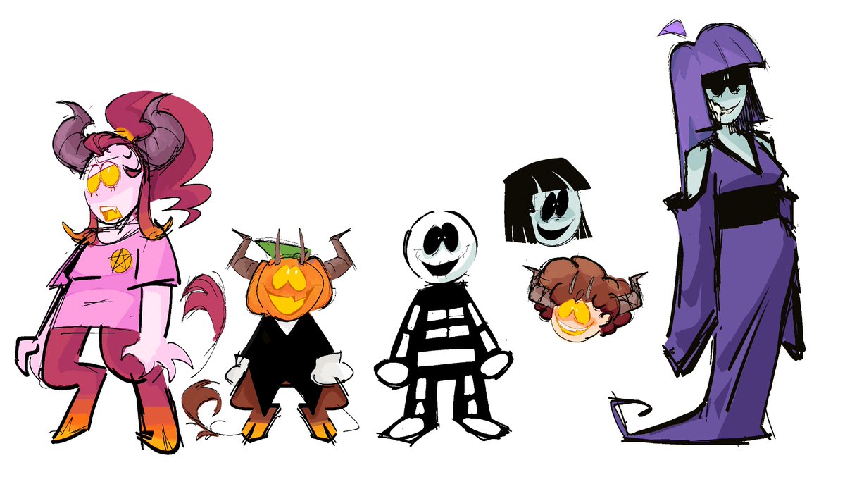 Peachykeenonit's tweet photo. Monster Mash au batch 1! Got the obvious ones out the way, gimme suggestions on who next. #spookymonth https://t.co/33ue6GdU0T
