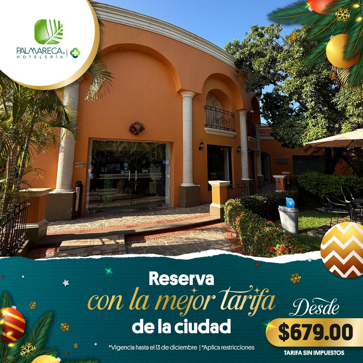 PalmarecaHotel's tweet photo. Reserva con la mejor tarifa de la ciudad de Tuxtla Gutiérrez.

Reserva hasta el 13 de diciembre 2024 con la mejor tarifa de 679 más impuestos en PALMARECA hotel.

Reserva https://t.co/pM8OuyqMcf 

☎️9616170000 https://t.co/6g6AmDKISR