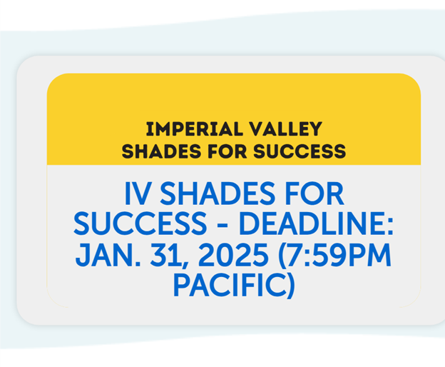 New #GrantOpportunity: Catalyst member the Imperial Valley Community Foundation is awarding grants for the purchase/installation of shade structures to enhance opportunities for education, recreation &amp; community activities throughout #ImperialCounty.
ivcommunityfoundation.org/funds-&-progra…