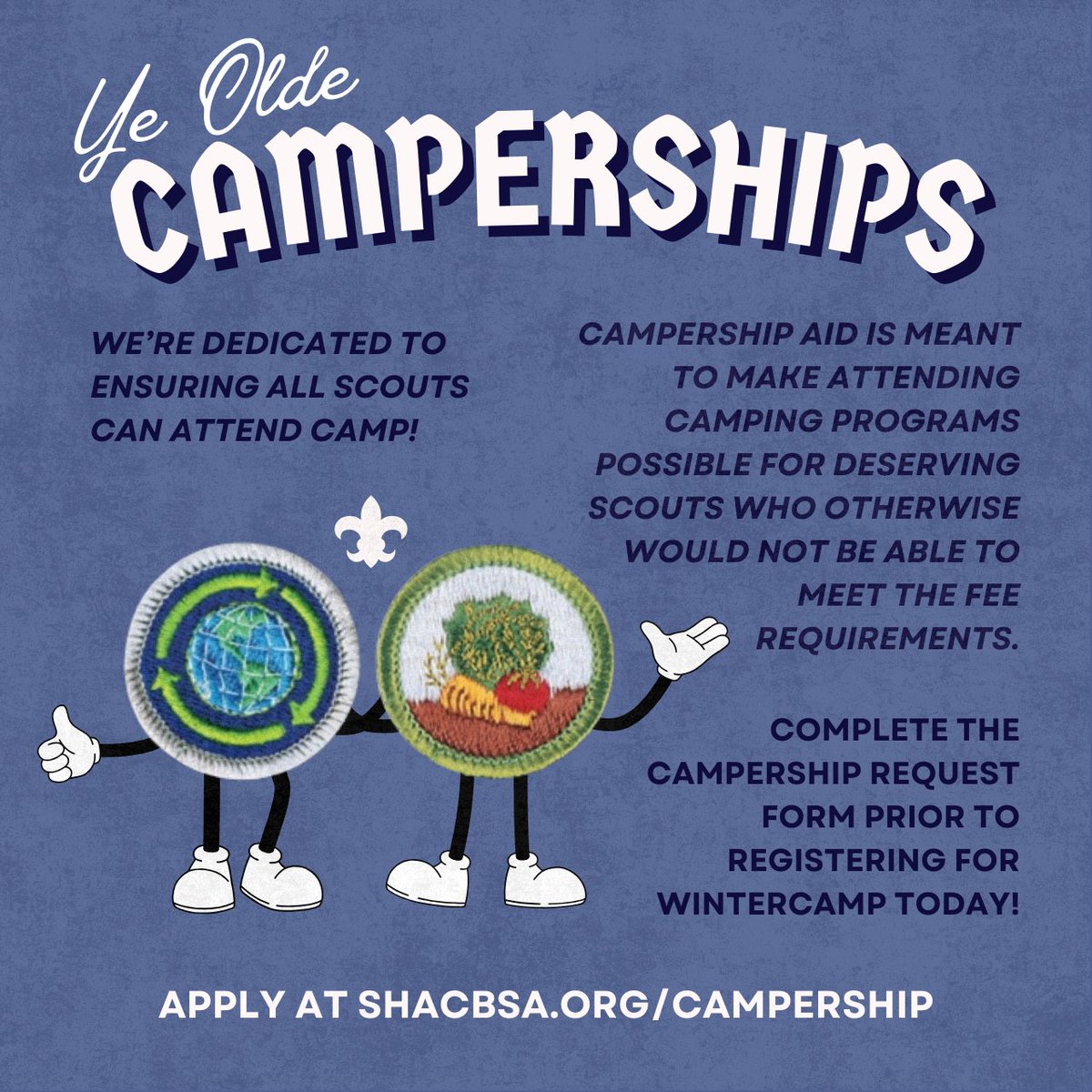 Because all scouts deserve to go to camp! If you are in need of financial assistance this winter camp, head on over to shacbsa.org/campership and apply for financial aid today! #scoutmein #samhoustonbsa #campstrake #wintercamp