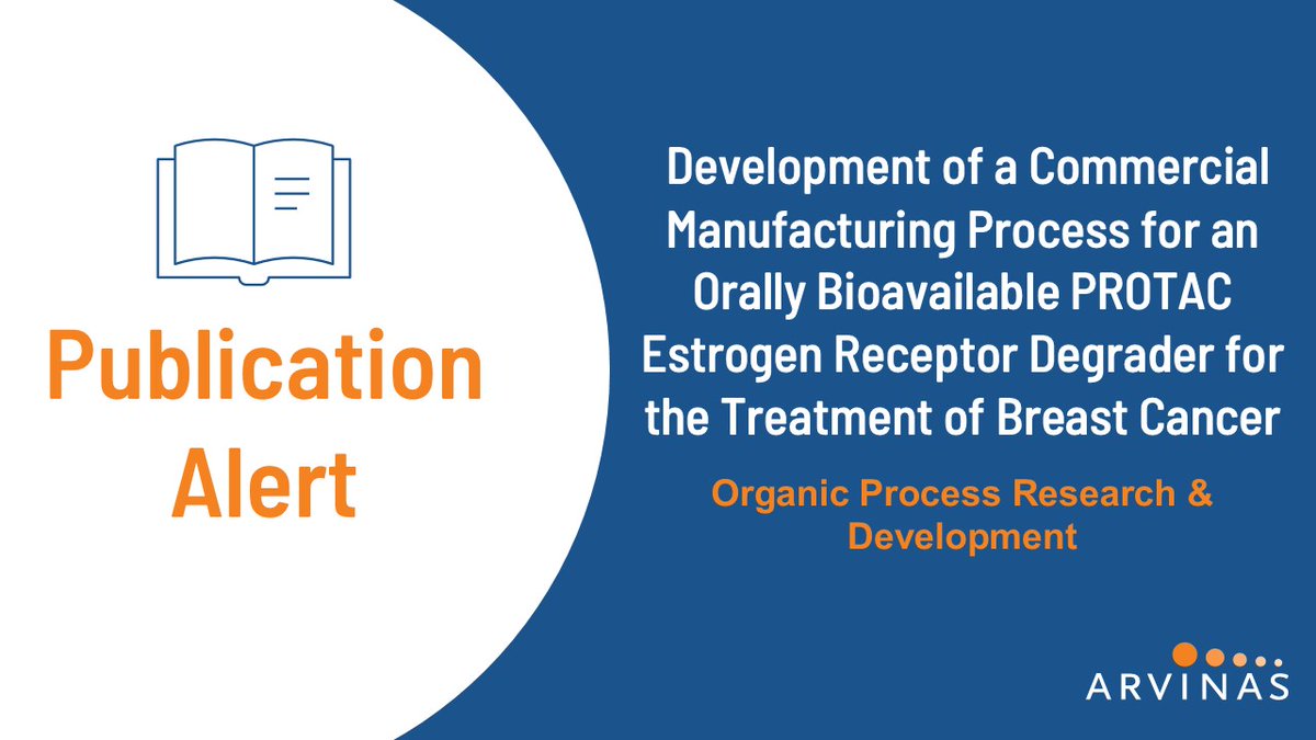 Arvinas Oncology Medical (@arvinasmedical) on Twitter photo Now published in the <a href="/OPRD_ACS/">Organic Process Research & Development</a> - read about the development of a commercial manufacturing process for an orally bioavailable PROTAC estrogen receptor degrader.
Read the paper here: bit.ly/41kpZs7
Please note access to this publication may require subscription/purchase. Now published in the <a href="/OPRD_ACS/">Organic Process Research & Development</a> - read about the development of a commercial manufacturing process for an orally bioavailable PROTAC estrogen receptor degrader.
Read the paper here: bit.ly/41kpZs7
Please note access to this publication may require subscription/purchase.