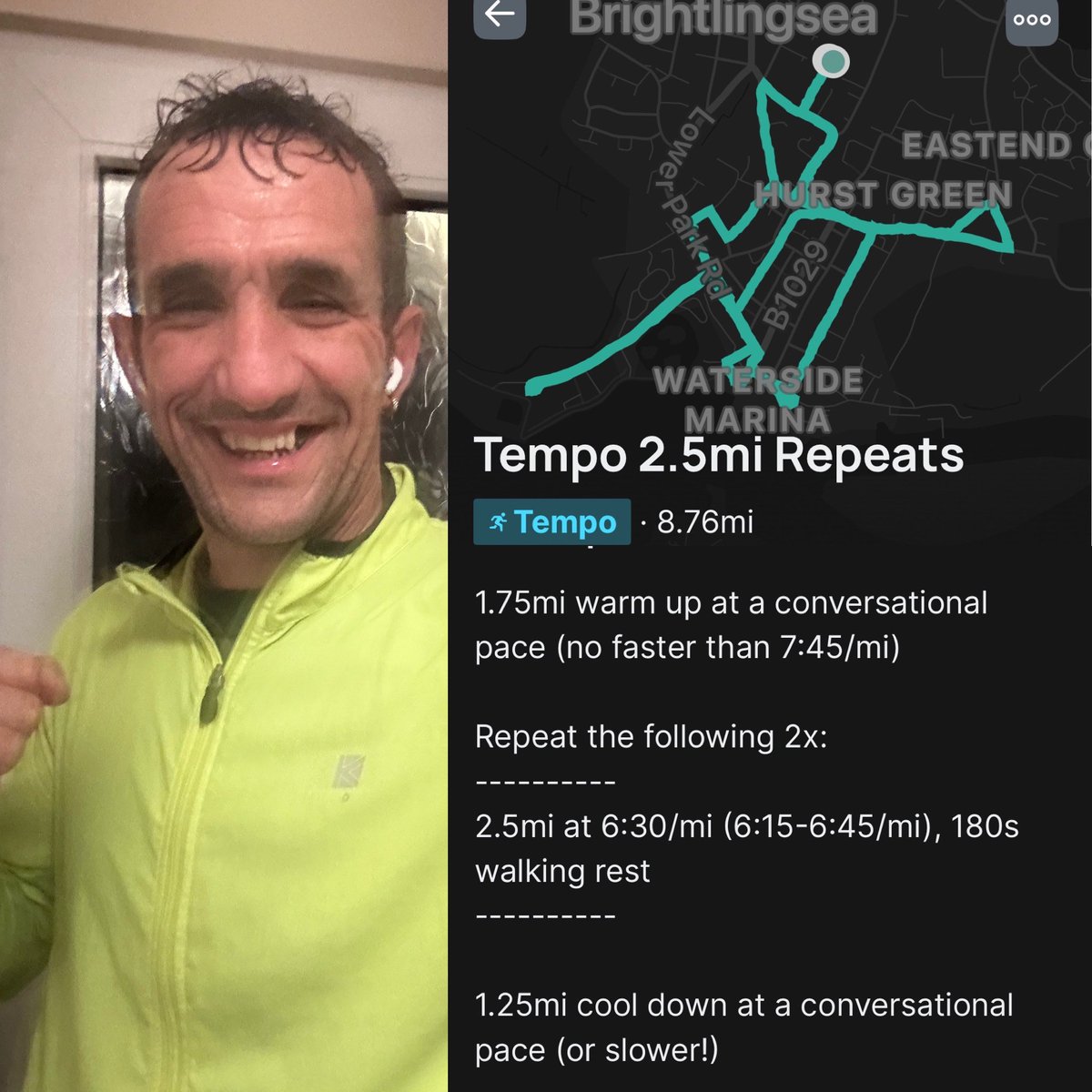 ChattersTony's tweet photo. Pushed hard tonight in the wind and rain 💪decent fast 8.76 miles https://t.co/SokFaaVBQz