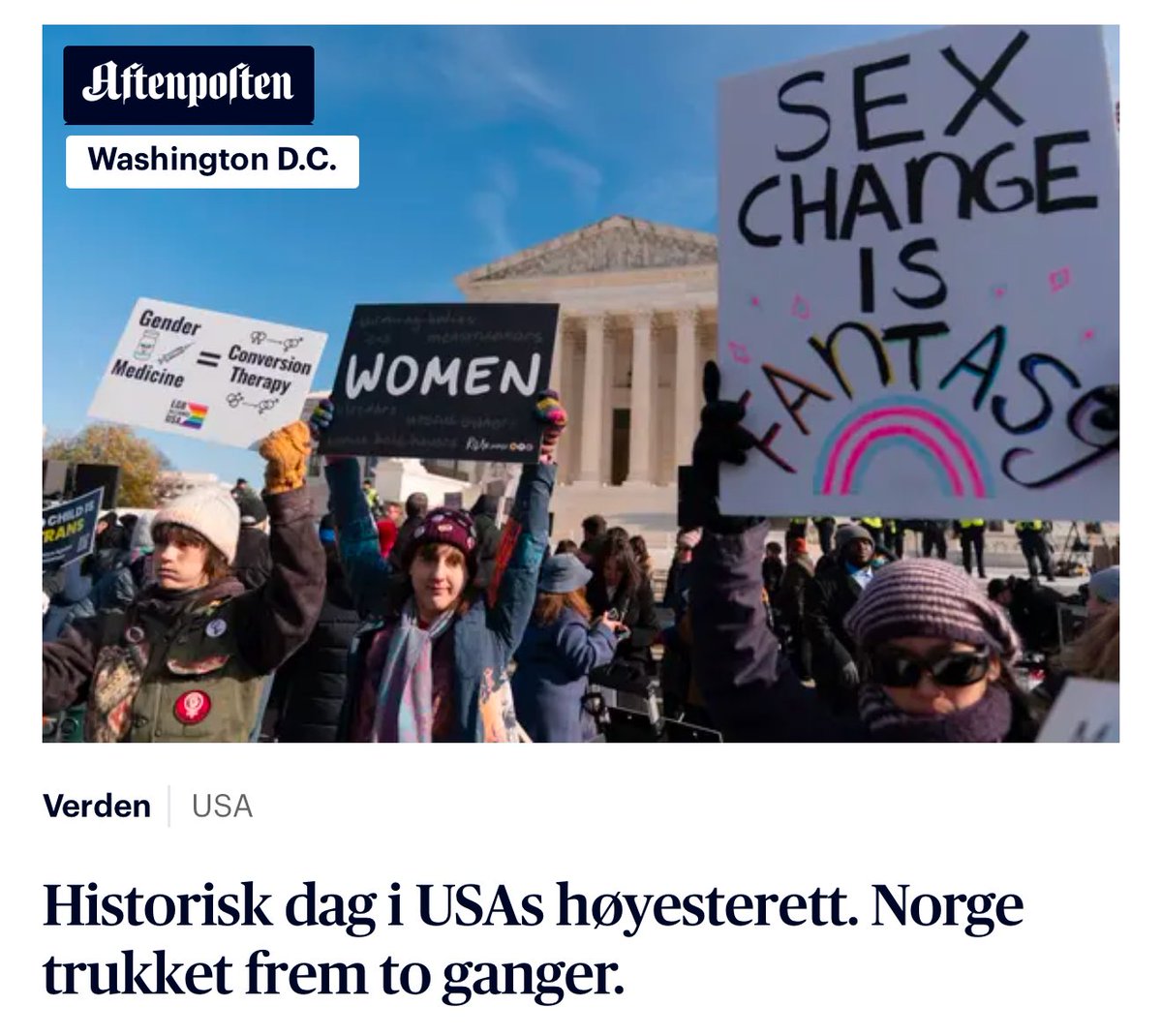 Norge! Ble trukket frem! To ganger!